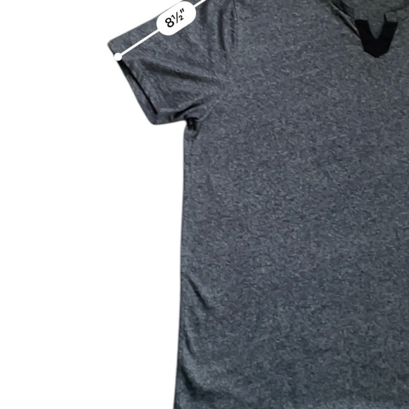 Siva casual minimalist charcoal T-shirt round/V-neck short sleeve Men’s Large - Picture 7 of 8